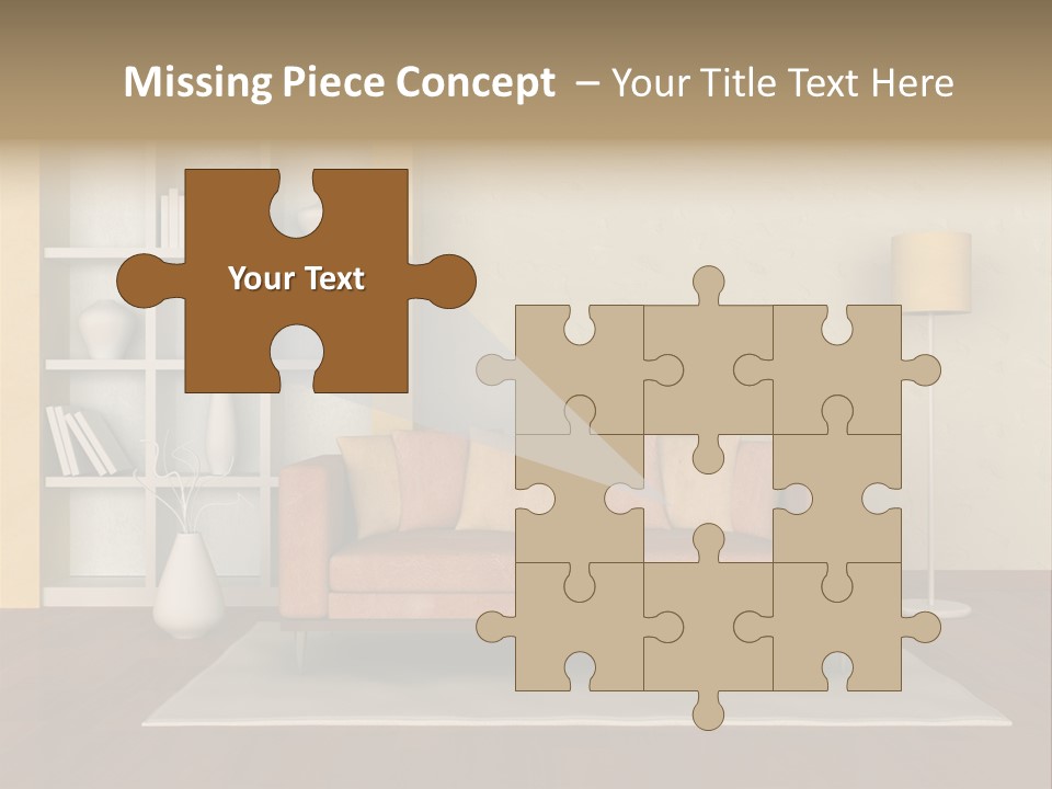 Decorative Fashion Lamp PowerPoint Template