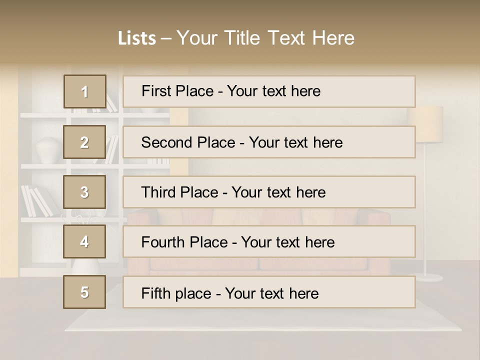 Decorative Fashion Lamp PowerPoint Template