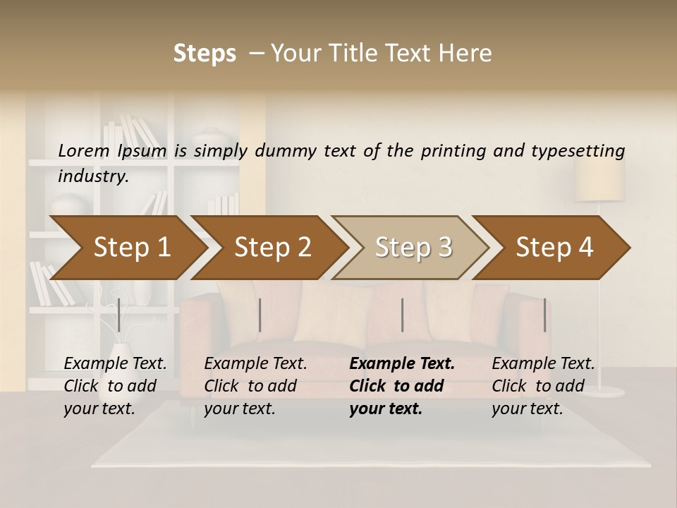 Decorative Fashion Lamp PowerPoint Template