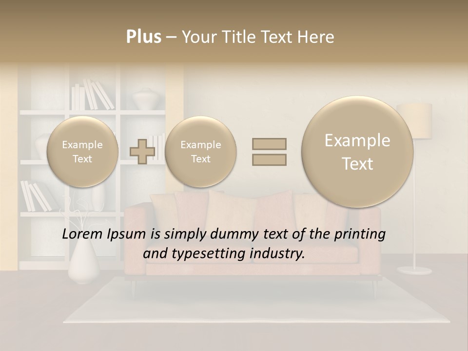 Decorative Fashion Lamp PowerPoint Template