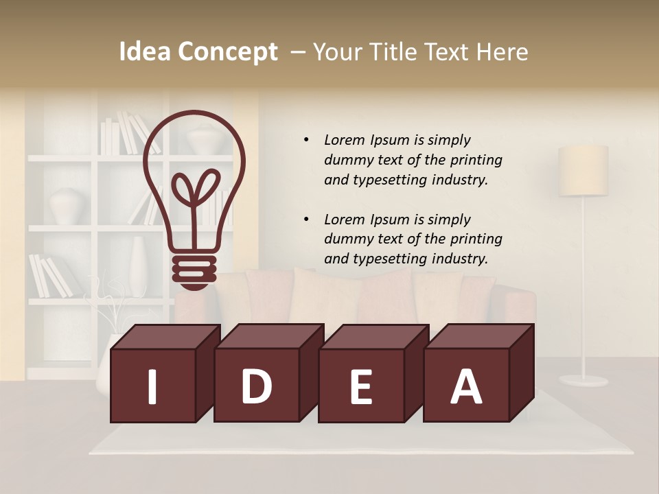 Decorative Fashion Lamp PowerPoint Template