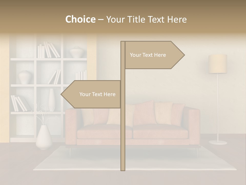 Decorative Fashion Lamp PowerPoint Template