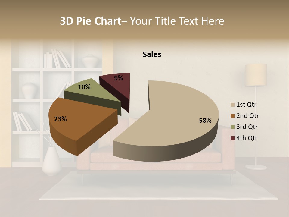 Decorative Fashion Lamp PowerPoint Template