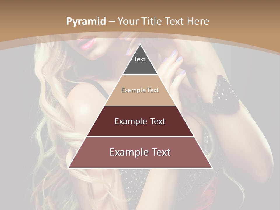 Care Wavy Hair Make Up PowerPoint Template