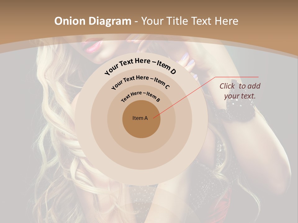 Care Wavy Hair Make Up PowerPoint Template