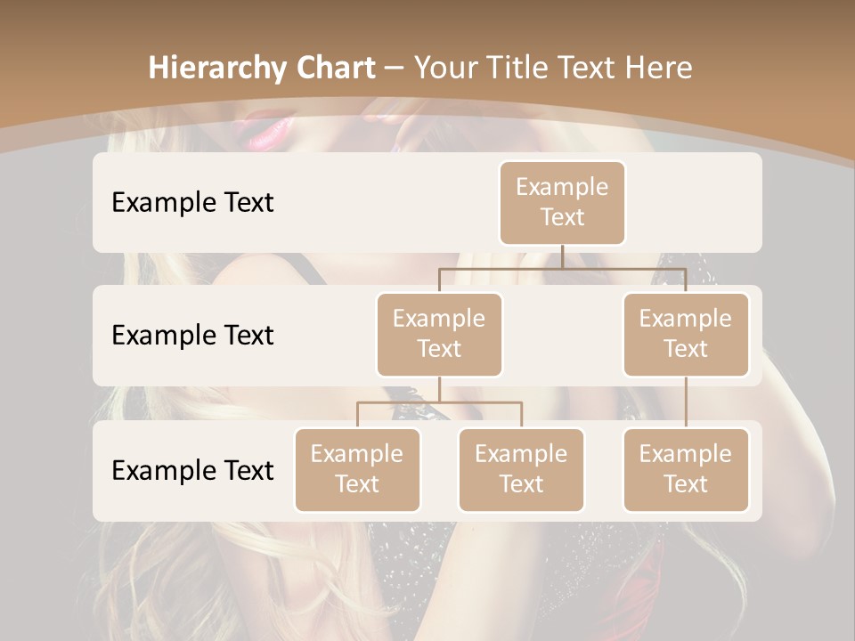 Care Wavy Hair Make Up PowerPoint Template