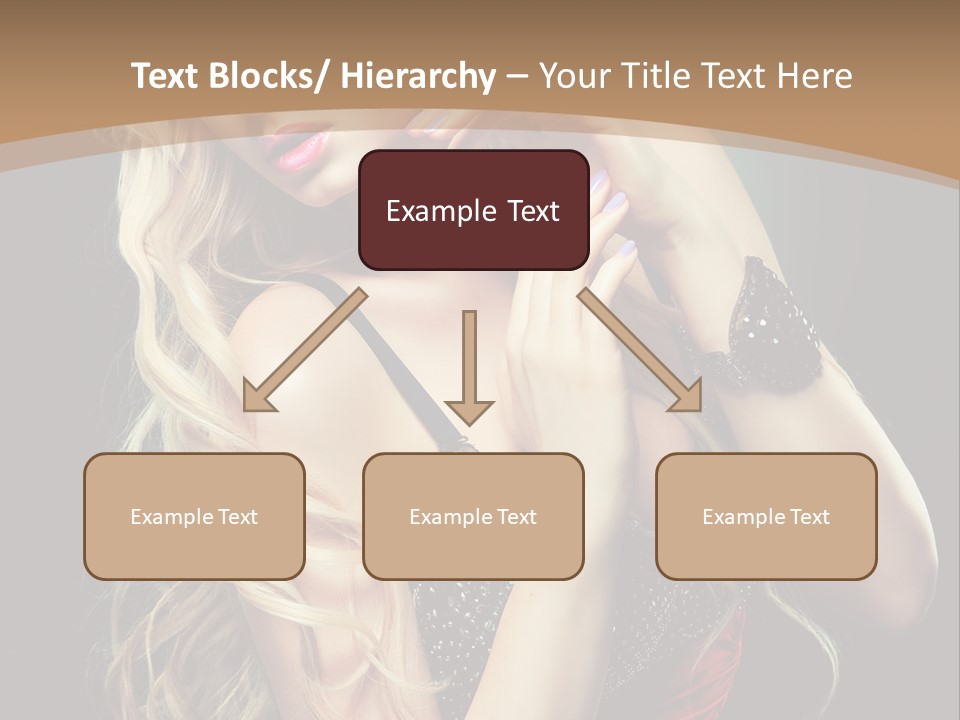 Care Wavy Hair Make Up PowerPoint Template