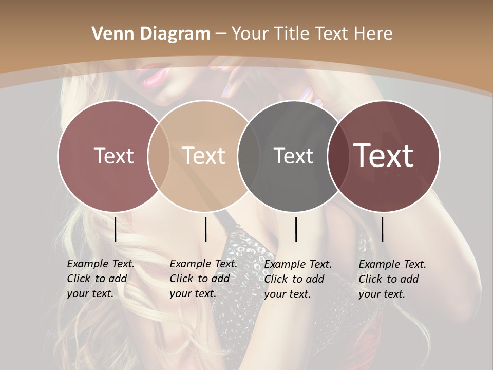 Care Wavy Hair Make Up PowerPoint Template