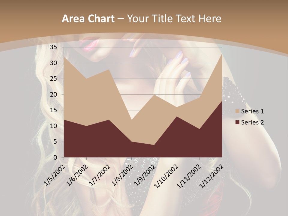 Care Wavy Hair Make Up PowerPoint Template