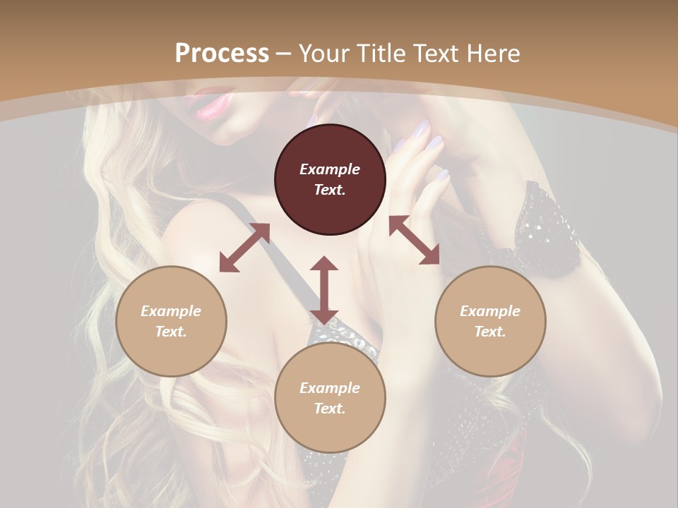 Care Wavy Hair Make Up PowerPoint Template