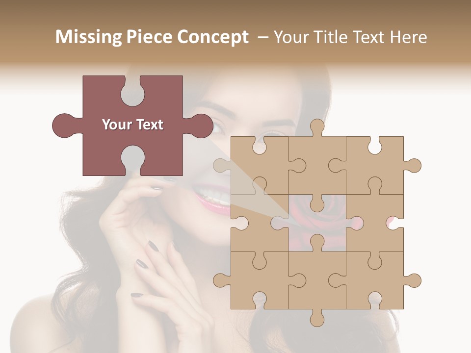 Teeth Pretty Woman PowerPoint Template
