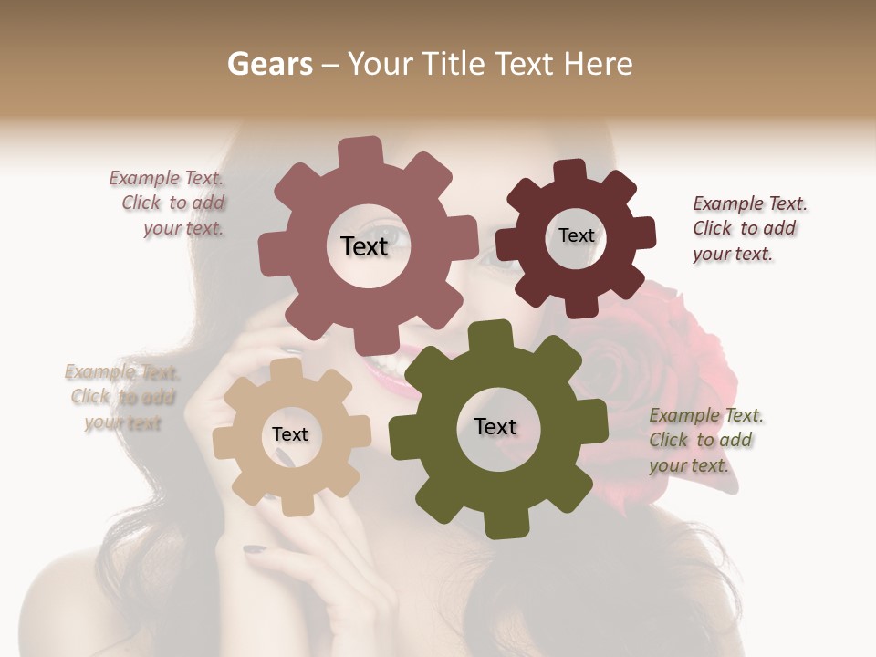 Teeth Pretty Woman PowerPoint Template