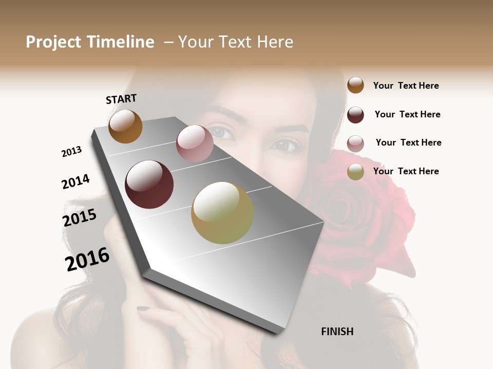 Teeth Pretty Woman PowerPoint Template