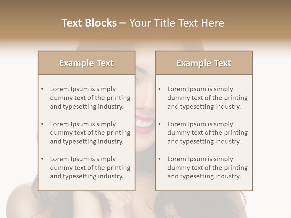 Teeth Pretty Woman PowerPoint Template