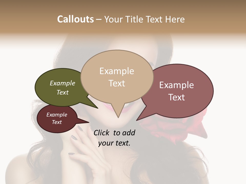 Teeth Pretty Woman PowerPoint Template