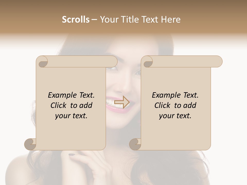 Teeth Pretty Woman PowerPoint Template