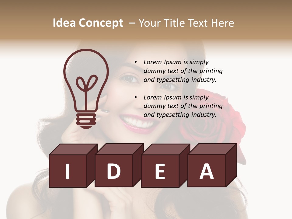 Teeth Pretty Woman PowerPoint Template
