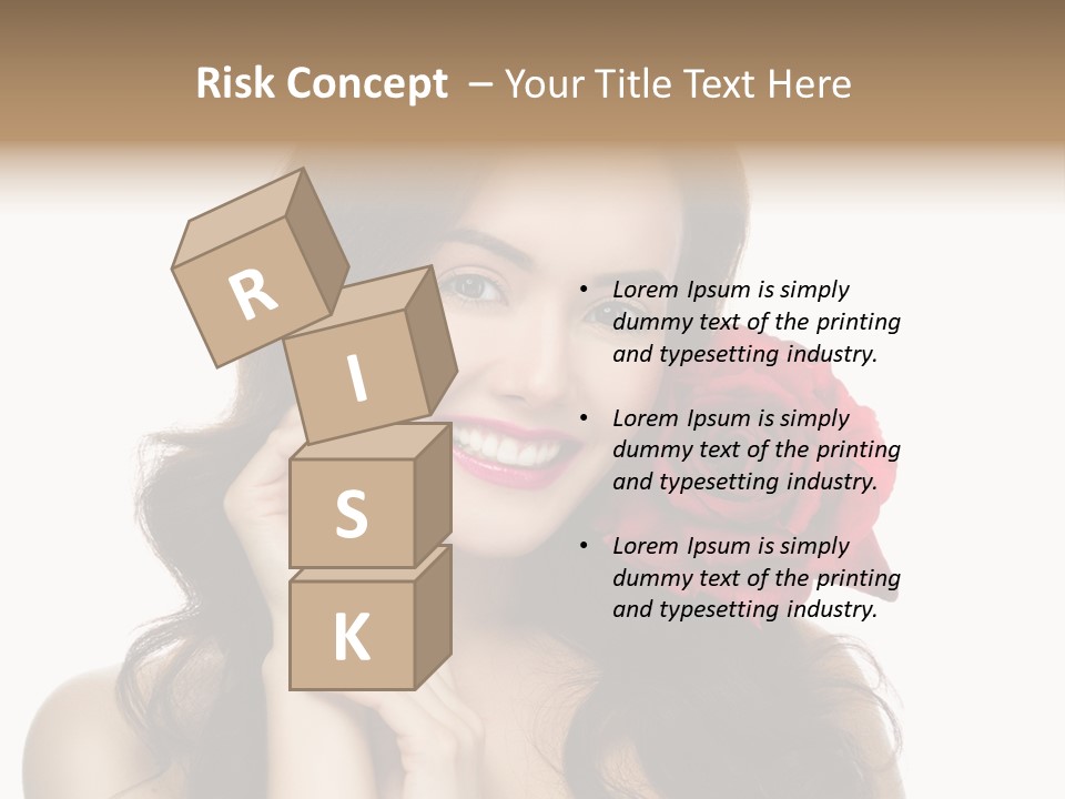 Teeth Pretty Woman PowerPoint Template