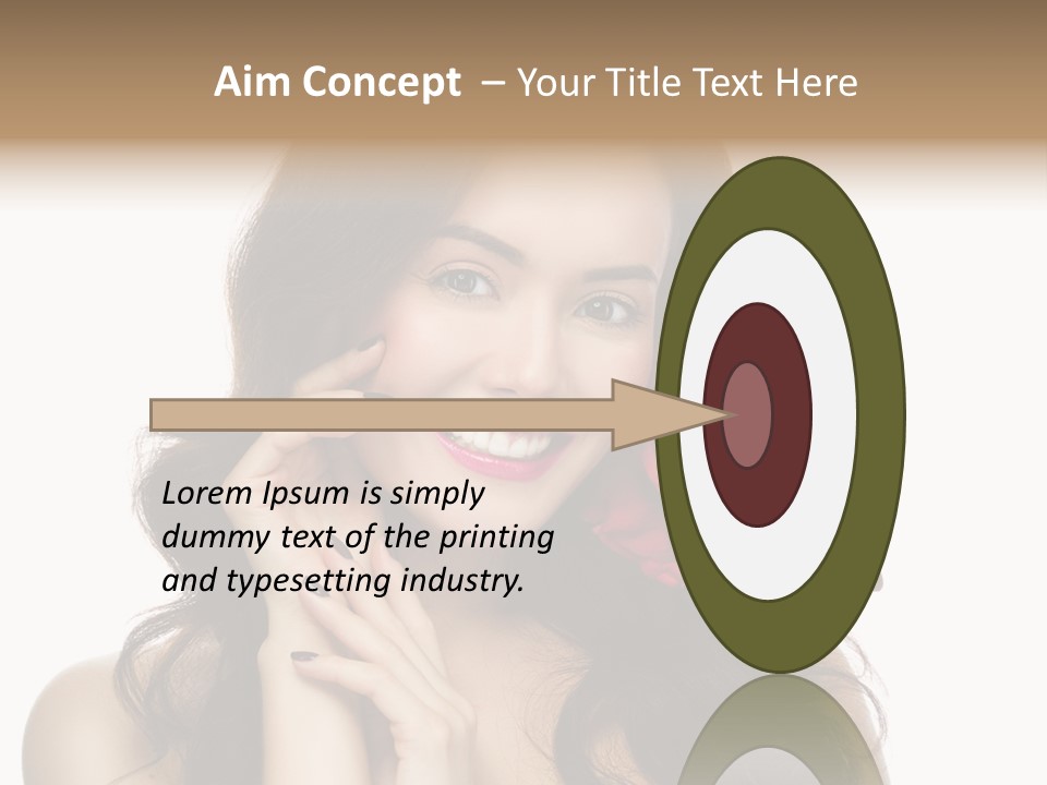 Teeth Pretty Woman PowerPoint Template