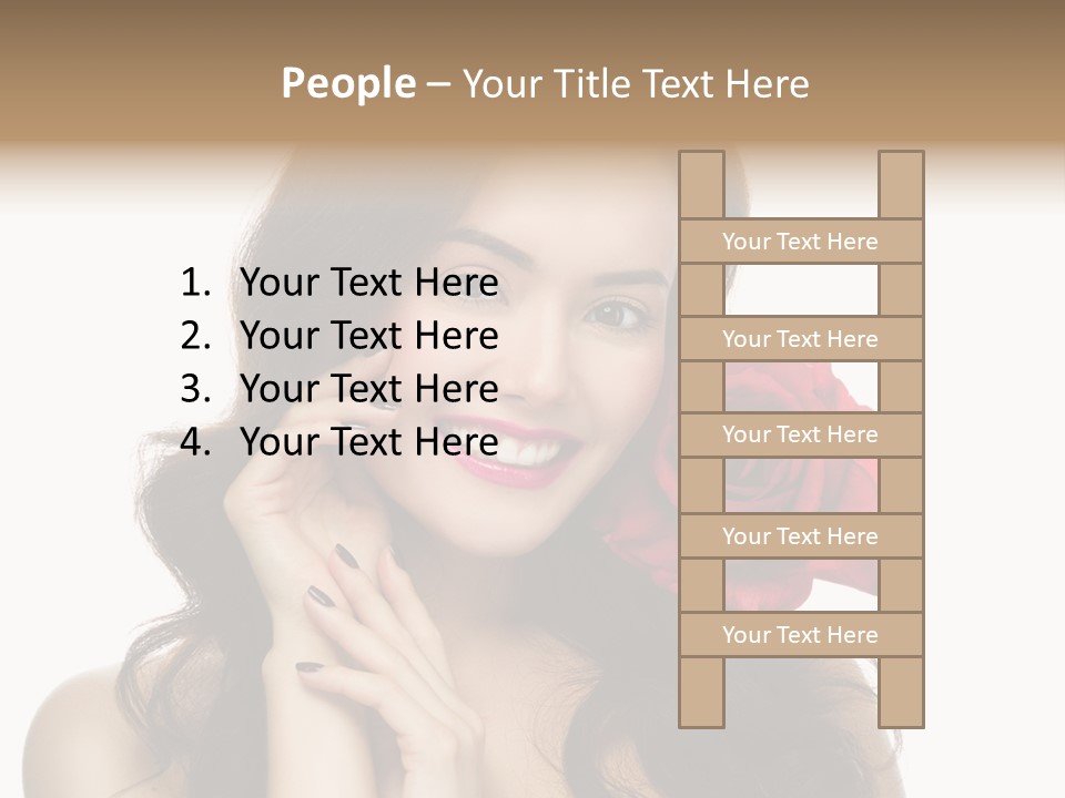 Teeth Pretty Woman PowerPoint Template