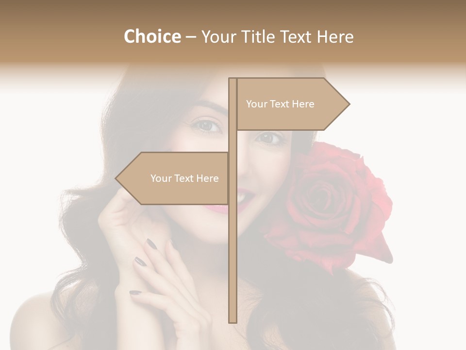 Teeth Pretty Woman PowerPoint Template