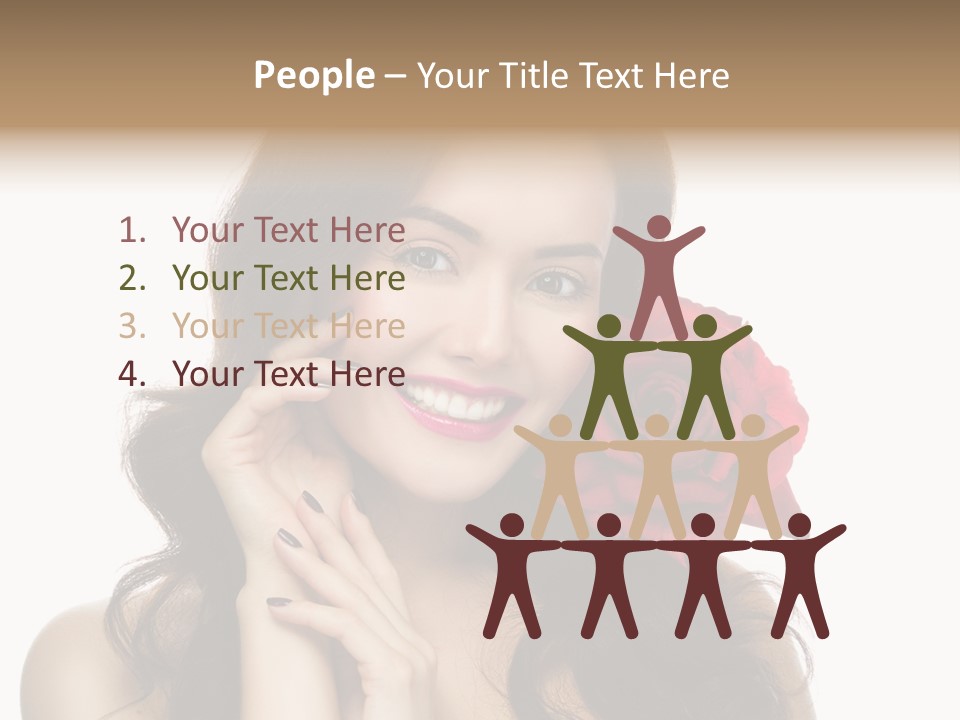 Teeth Pretty Woman PowerPoint Template