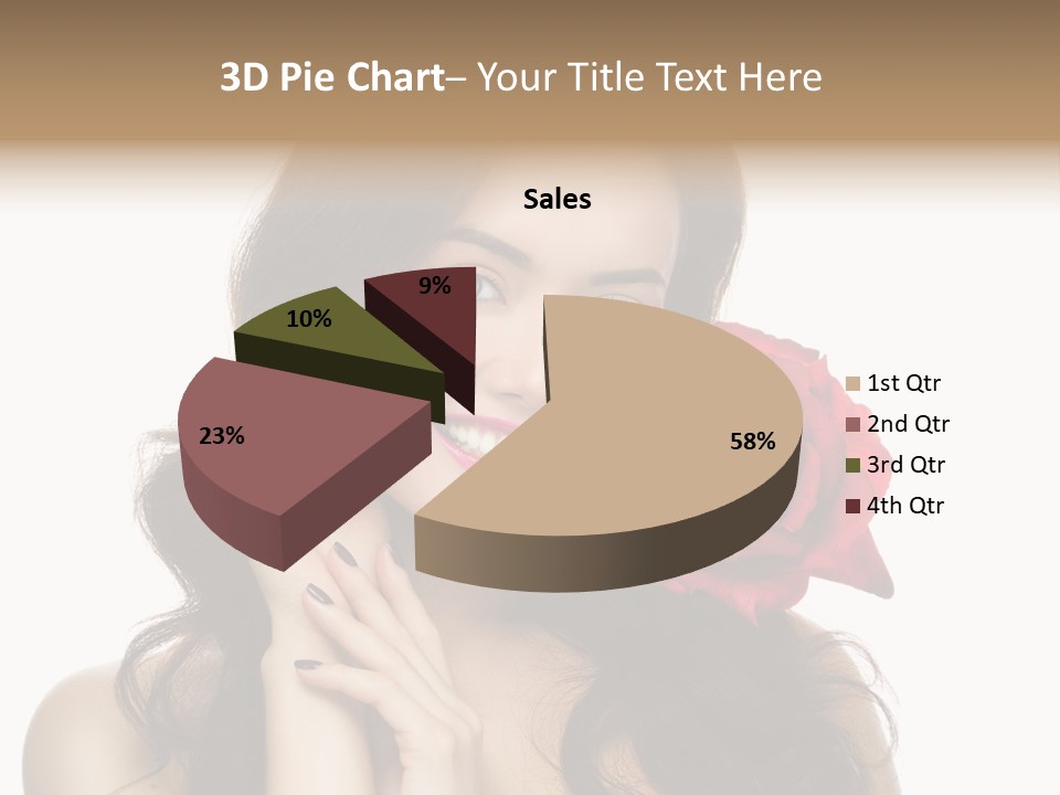 Teeth Pretty Woman PowerPoint Template
