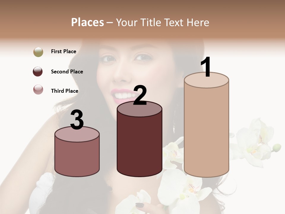 Brunette Model Face PowerPoint Template