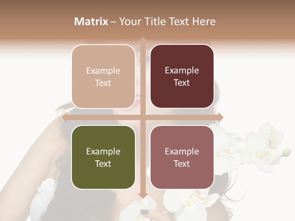 Brunette Model Face PowerPoint Template