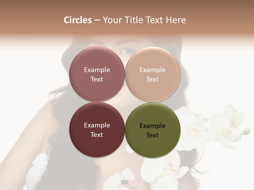 Brunette Model Face PowerPoint Template