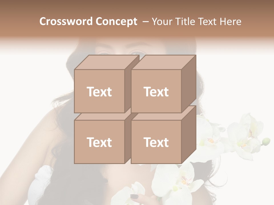 Brunette Model Face PowerPoint Template