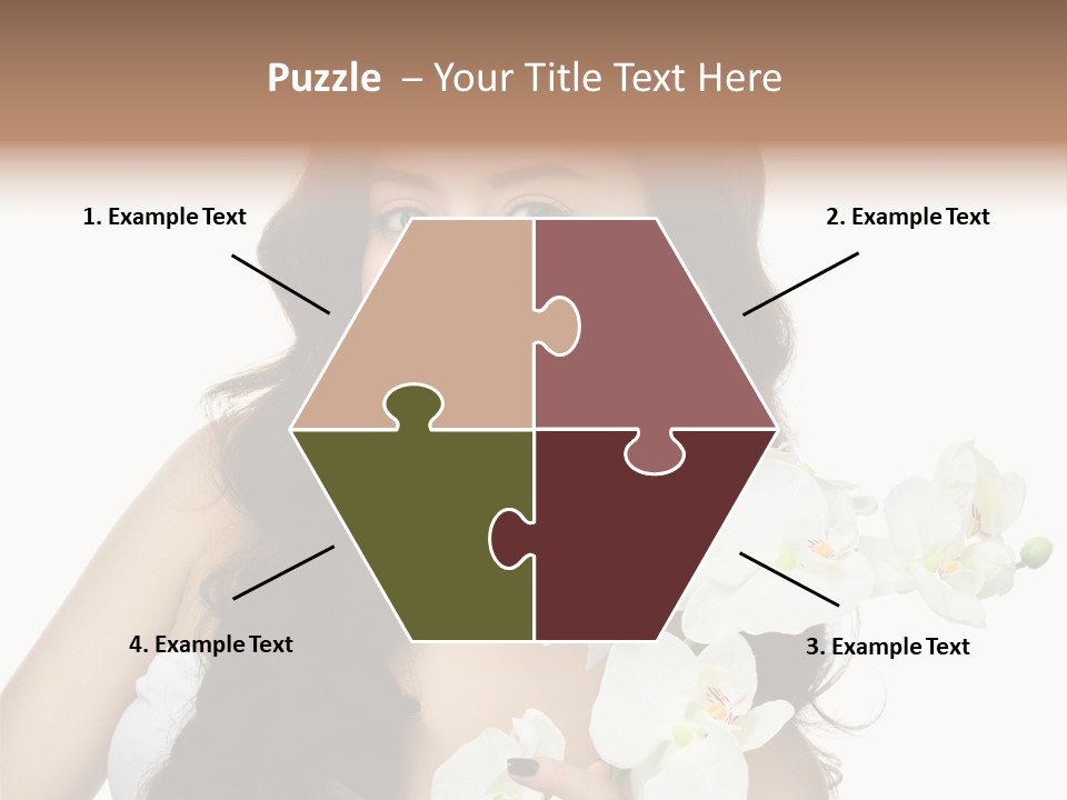 Brunette Model Face PowerPoint Template