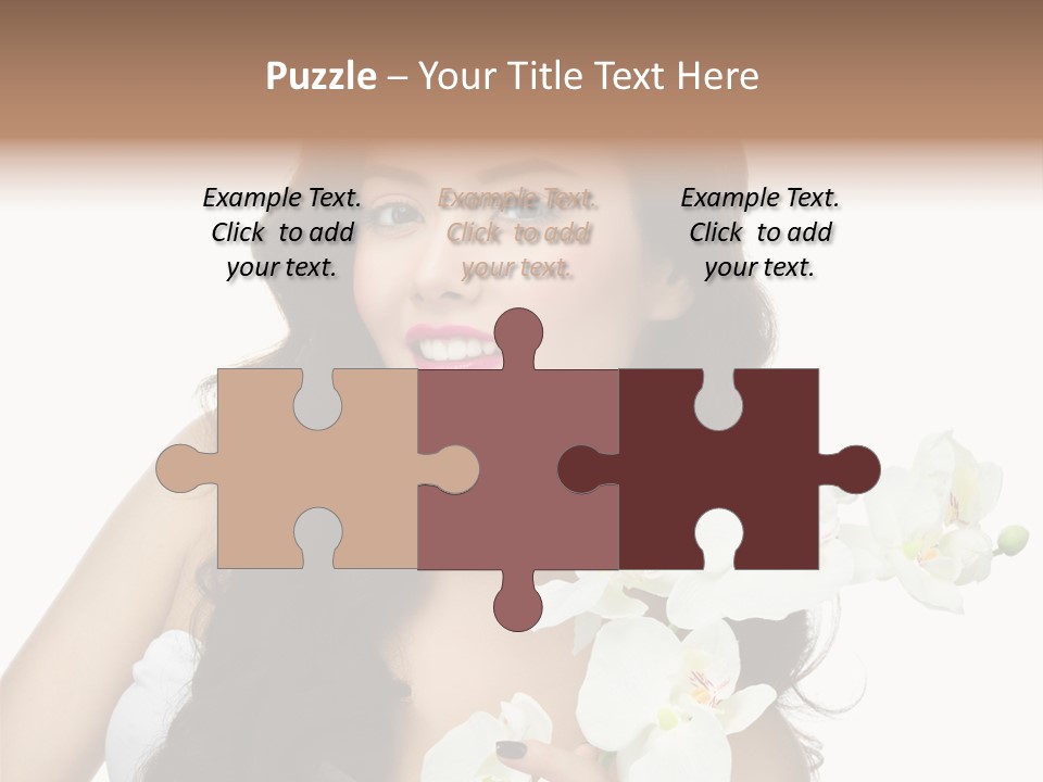 Brunette Model Face PowerPoint Template