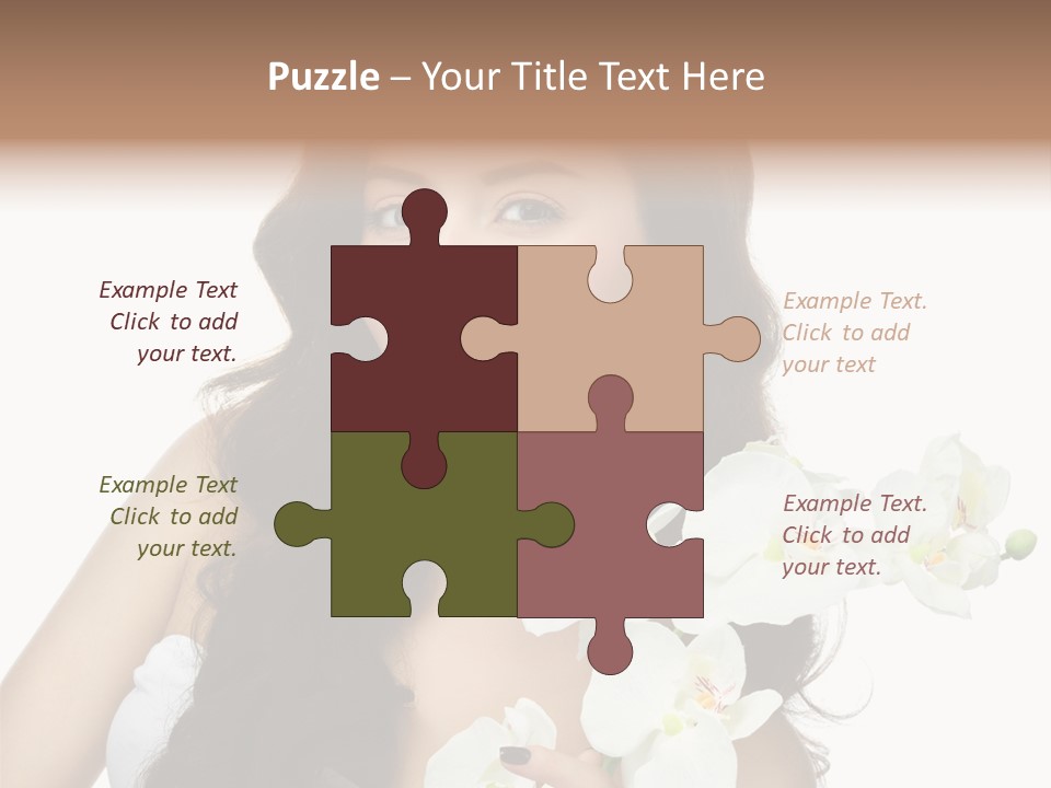 Brunette Model Face PowerPoint Template