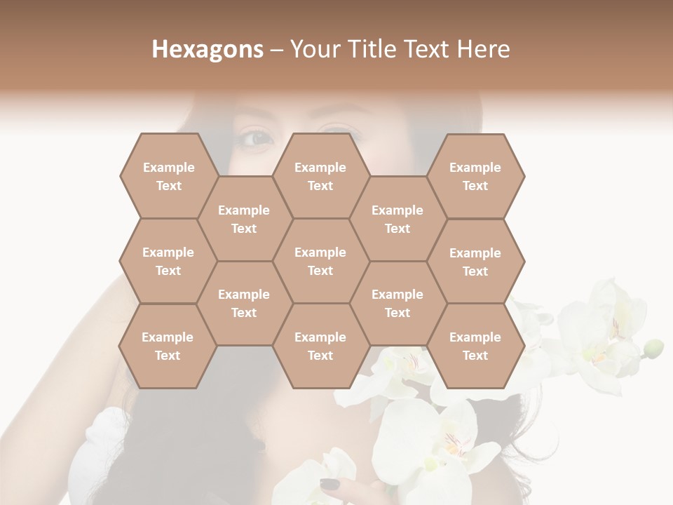 Brunette Model Face PowerPoint Template