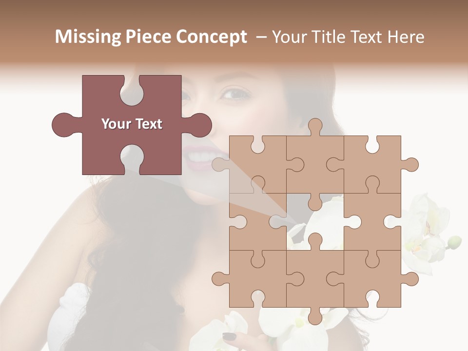 Brunette Model Face PowerPoint Template