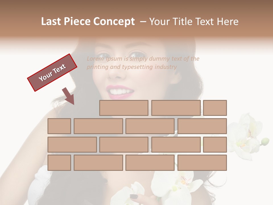 Brunette Model Face PowerPoint Template