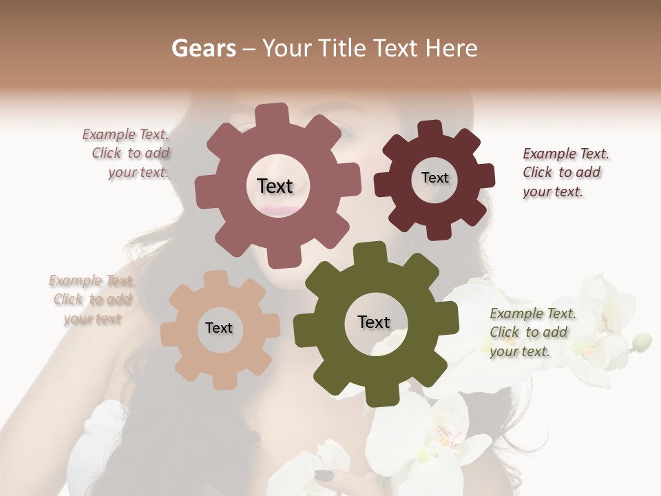 Brunette Model Face PowerPoint Template