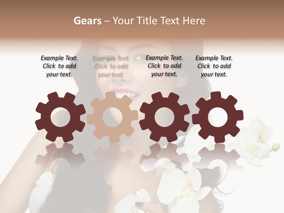 Brunette Model Face PowerPoint Template