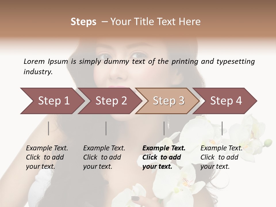 Brunette Model Face PowerPoint Template