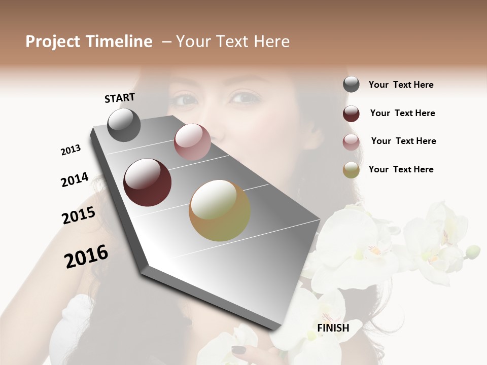 Brunette Model Face PowerPoint Template