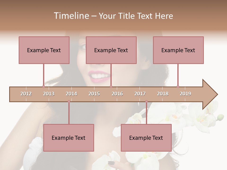 Brunette Model Face PowerPoint Template