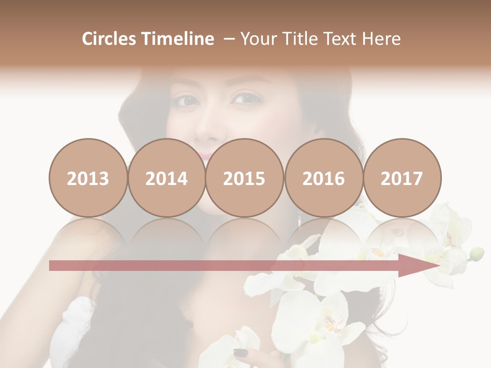 Brunette Model Face PowerPoint Template