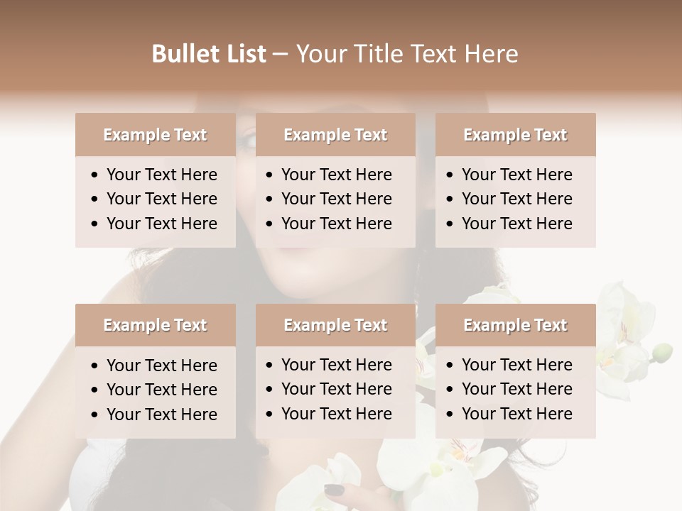 Brunette Model Face PowerPoint Template