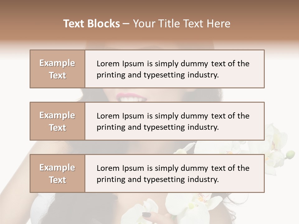 Brunette Model Face PowerPoint Template