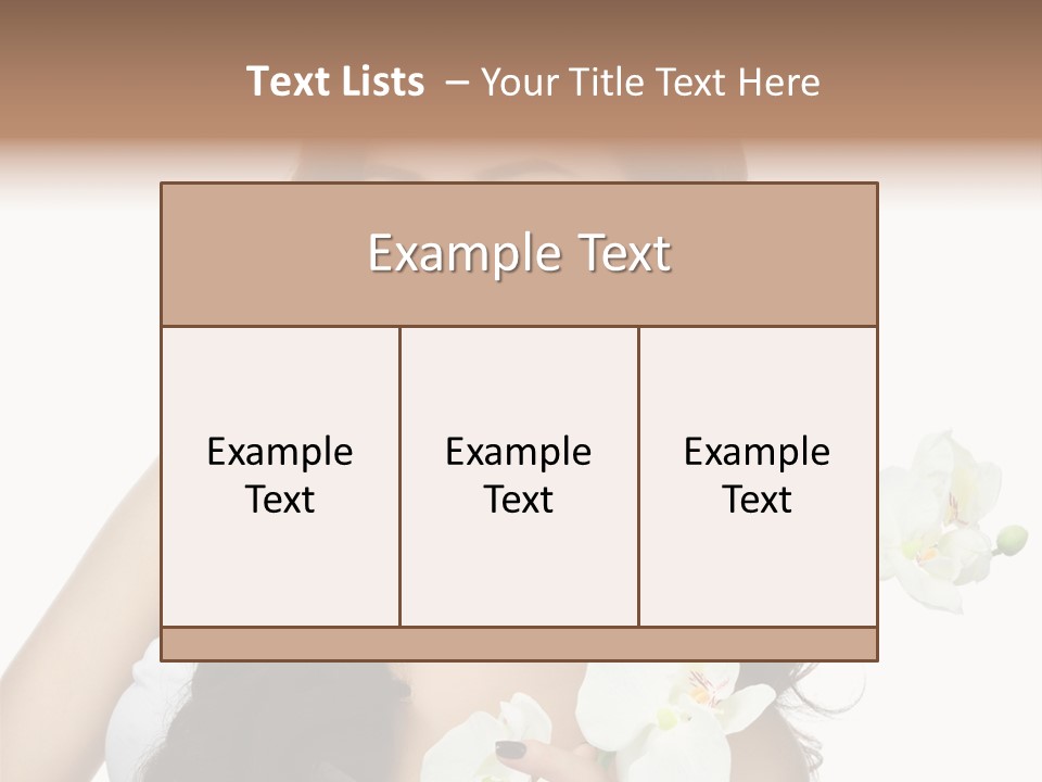 Brunette Model Face PowerPoint Template