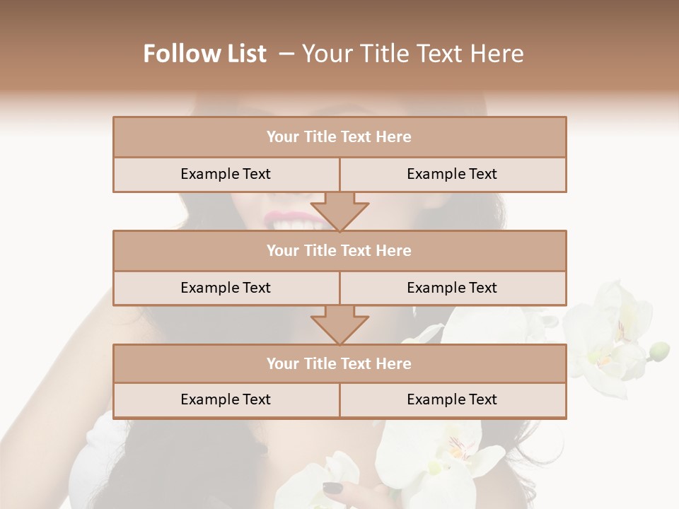 Brunette Model Face PowerPoint Template