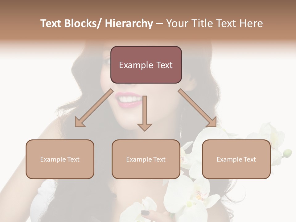 Brunette Model Face PowerPoint Template