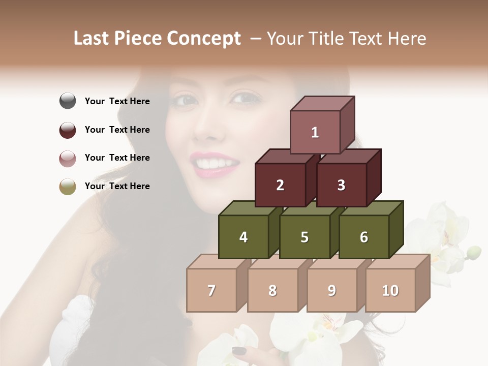 Brunette Model Face PowerPoint Template