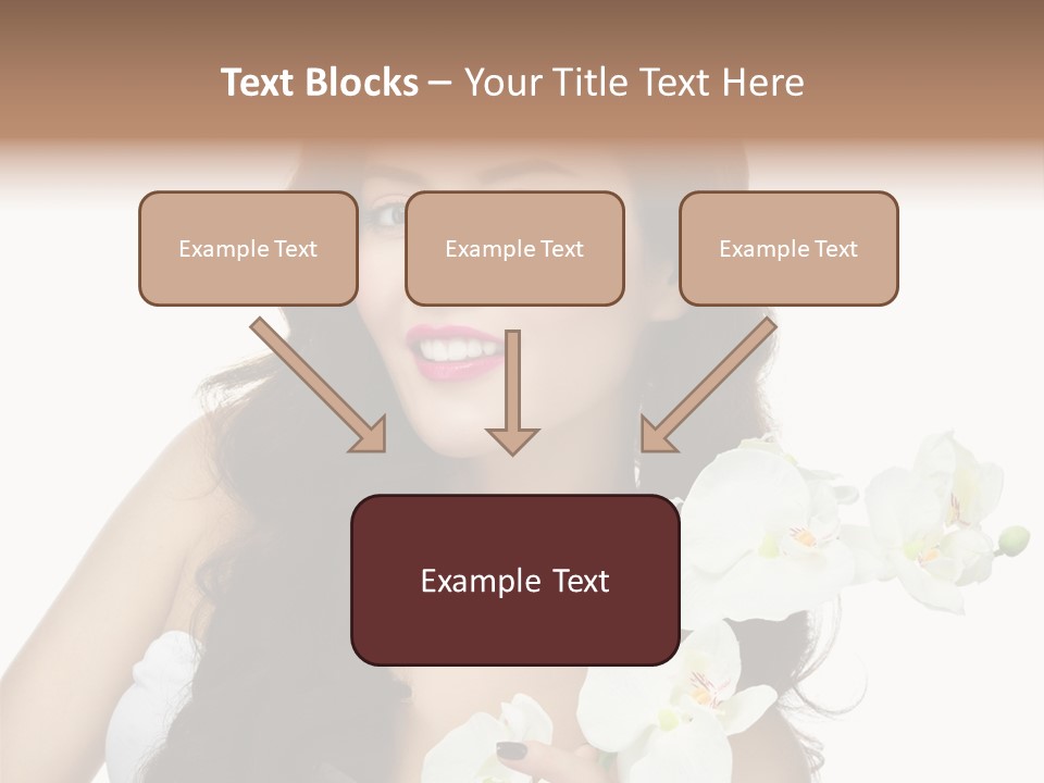 Brunette Model Face PowerPoint Template